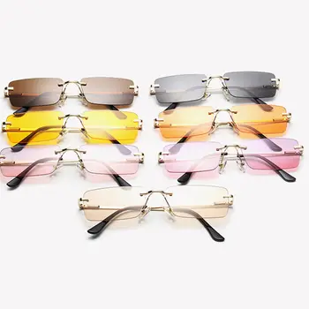 LeonLion Bez Obrúčok Retro Slnečné Okuliare Ženy 2021 Luxusné Okuliare Ženy/Muži Retro Slnečné Okuliare Ženy Zrkadlo Oculos De Sol Feminino