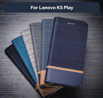PU Kožené Peňaženky Prípade Lenovo K5 Hrať Business Telefón Prípade Lenovo K5 Hrať Knihy Prípade Mäkké Silikónové Zadný Kryt