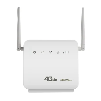 Odomknutý 2,4 GHz Wifi 300Mbps Smerovače 4G LTE CPE Mobilný Router,Dve LAN Port, Podpora SIM karty a Európa/Ázia/Stredný Východ/Afrika
