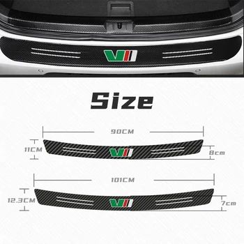 Auto Styling VII VRS logo Uhlíkových Vlákien batožinového priestoru Zadný Kryt Nárazníka Doska Chránič Nálepky Na ŠKODA octavia 1 2 3 a5 7 RS accessorie