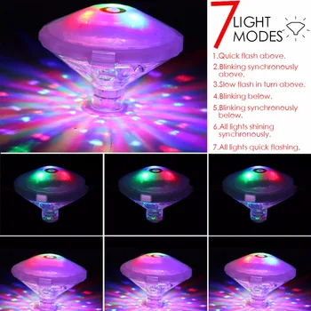 Nepremokavé Fantastické RGB Podvodné LED Svietiť Svetlo Ukázať, Rybník, Bazén, Kúpeľ Plávajúce Lampa na Disco Party DJ Akvárium Dekor Lampa