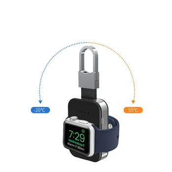 QI Bezdrôtový Chargerfor Apple hodinkám 4 42mm/38mm iWatch 3 4 Prenosné smart hodinky Externá batéria power bank KeyChain