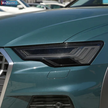 Auto Svetlometu Ochranný Film Svetlomet zadné svetlo Transparentné Čierna TPU Nálepka Pre Audi A6 S6 C8 2019 2020 Príslušenstvo
