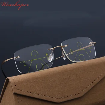 WEARKAPER Smart Progresívne Okuliare na Čítanie blízko a ďaleko Multifunkčné bez obrúčok Multifokálne okuliare Bifocal Okuliare