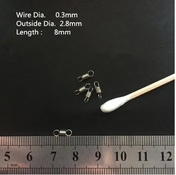 10pcs/veľa 304 nehrdzavejúca oceľ napätie napnutia s hákom jar drôt Dia. 0.3 Mimo Dia. 2.8-5mm, Dĺžka 8-50 mm