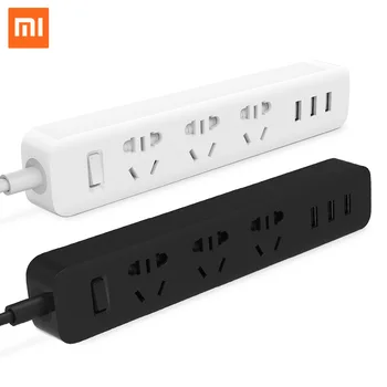 Pôvodný Xiao zásuvky Smart Home Power Strip Rýchle Nabíjanie 3 USB 2.0 Rozhranie Rozšírenie Zásuvka Štandard Plug zásuvky napájania