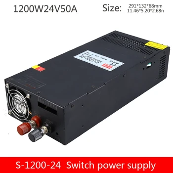 S-1200W-24V50A high power switching power supply 1200W priemyselné transformátor 220 24 DC jednej skupiny výstup