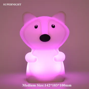 Medveď Psa Fox Monkey LED Nočné Svetlo Dotykový Senzor 9 Farieb Cartoon Silikónové Zvierat Nočná Lampa na Čítanie pre Deti detský Baby Darček