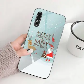 Šťastné a veselé Vianoce, Santa Claus Telefón Prípade Tvrdeného Skla Pre Huawei P20 P30 P10 lite česť 7A 8X 9 10 mate 20 Pro
