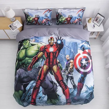 Marvel posteľná bielizeň Sady Superhrdina Iron Man Avengers Spiderman Mickey Minnie Perinu pre Dieťa Deti Chlapcov Posteľ Narodeninám