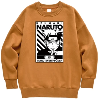 Anime Uzumaki Naruto Shippuden Mikiny Jeseň Fleece Mikina S Kapucňou, Teplé Bežné Mužov Odevy Módne Značky Streetwear