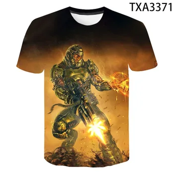 3D T shirt Doom Večný Muži, Ženy, Deti Bežné Streetwear Chlapec Dievča Deti Vytlačené T-shirt Módne Letné Pohode Topy Čaj