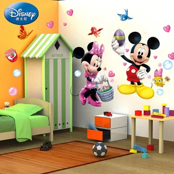 Autentické Karikatúra Disney Mickey Mickey Mouse Detská Izba Nálepky Spálne Dekorácie Mš Roztomilý Nálepka Na Stenu