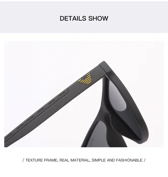 Luxusné Značky Dizajnér Nové Módne Polarizované slnečné Okuliare Mužov Štvorcový Rám Muž Slnečné Okuliare Rybolovu, Jazdy Slnečné Okuliare UV400 1909