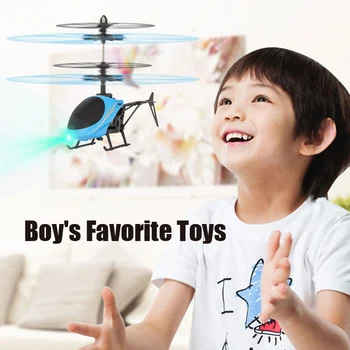 Deti Hračky Mini Bezpilotné Lietadlo, Vrtuľník Pozastavenie Indukčné Vrtuľníky LED Svetlo-up, Hračky pre Deti,