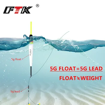 FTK 5 ks/veľa 2g, 3g, 4g 5g Svetelný Barguzinsky Jedľa Bobber Kaprov Rybolovu Plaváka 15.5-17 cm Light Stick Float Bóje Pre Rybárske Náčinie