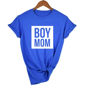Chlapec, Mama, T Košele Zábavné Mama Život Ženy Topy Tee Deň matiek, Žien T Shirt List Tlač Letné Tričko Krátky Rukáv Bežné Tričko