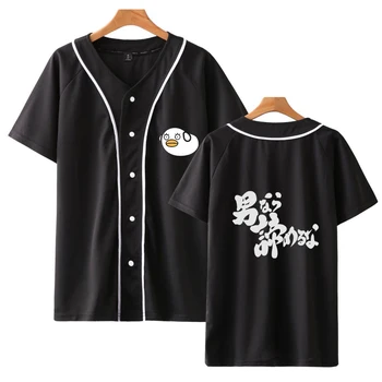 Gintama Ležérne Košele Komiksu, Anime Sakata Gintoki Biele Tričko Krátky Rukáv V Krku Baseball Oblečenie Harajuku Zábavné Streetwear