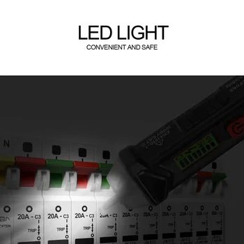 LK1010 LED Svetlo Non-Kontakt Indukčné Elektrikár Napätie Detektora Tester Pero Meter AC 12-1000V, Elektrické Senzor Test Ceruzka