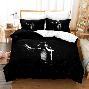 3D Vytlačené Michael Jackson posteľná bielizeň Nastaviť Obliečky obliečky na Vankúše Cumlík posteľná bielizeň Nastaviť Obliečky Textilné Domov Kráľovná Jeden Kráľ