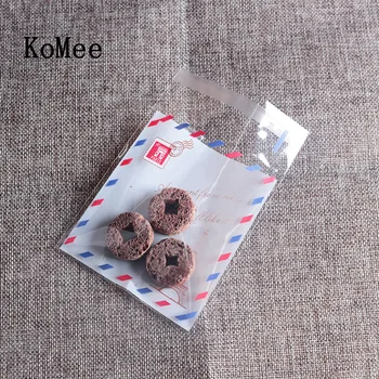 (100 ks) 10*10+3 cm Plastové Cartoon cookie balenie vrecia cupcake wrapper samolepiace tašky Narodeniny Vianočný Večierok Darčekové tašky