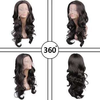 MODERNÉ KRÁĽOVNÁ Zdarma Lúčenie Čipky Dopredu Syntetické Parochne 360 Čipky Čelnej Parochňu Pre Čierne Ženy Najvyššieho Vlasy