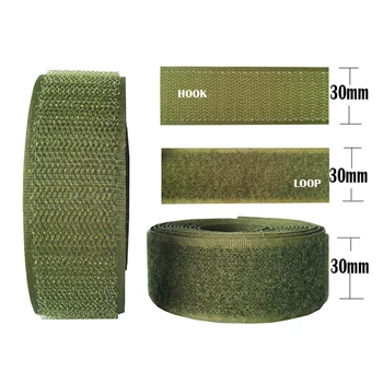 2 m*3 cm olivový zelená nylon velcros upevnenia pásky žiadne lepidlo šitie magic slučky háčik nálepky pásy oblečenie stick pásky velcroing