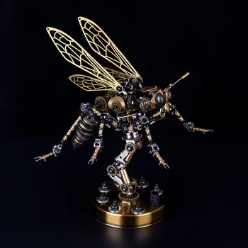 3D Nehrdzavejúcej Ocele Hmyzu Puzzle Model Auta DIY Mechanické Wasp Montáž Skladačka Remeslá