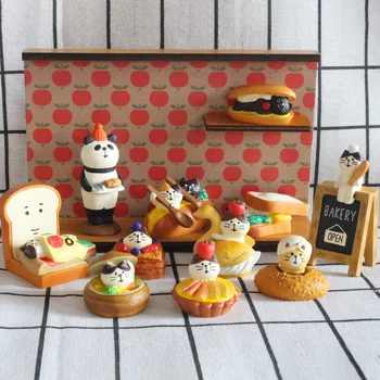 1PC Miniatúrne Kawaii Živice Mačka Ozdoby Japonské Jedlo DIY Remesiel Pekáreň kaviareň Domáce Dekorácie Príslušenstvo