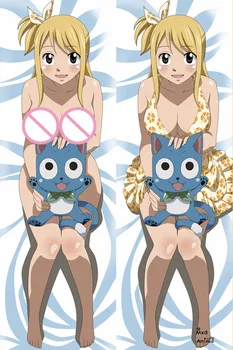 Populárne Japonské Anime VÍLA CHVOST Natsu & Erza Scarlet & Lucy Heartfilia Dakimakura vankúš prípade objímanie Telo obliečky na vankúše