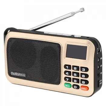 Rolton W405 Prenosné TF Karty, USB, FM Starší Rádio Reproduktor s LCD Displej Subwoofer, Hudobný Prehrávač MP3, Baterky Lampy Overiť na PC