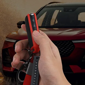 Plastové+Kožené Kľúča Vozidla puzdro Pre Mazda 3 Alexa CX4 CX5 CX8 2019 2020 3Button Smart Remote Kľúča Vozidla