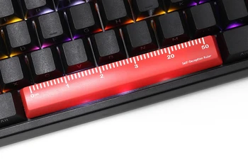 Novinka presvitať Keycap ABS Leptané Lesk-Prostredníctvom Self Podvod pravítko black red backspace a medzerník na klávesnici