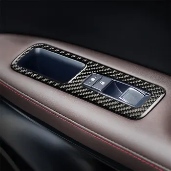Carbon Fiber Auto Doplnky Interiéru Okno, Výťah, Panel Dekorácie Ochranné Nálepky Kryt Výbava Samolepky Pre Lexus RX-2019