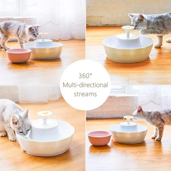 Pet Fontány Cat Zásobník Vody LED Osvetlenie 2.3 L Fontány Cat Dog Vody Pitnej Dual Filtre Čerstvej Čistej Vody Ultra Tichý
