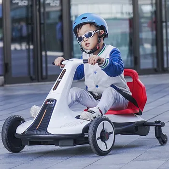 Detské Elektrické Vozidlo v Pohode Drift Dual-pohon Štyroch kolies LED Nastaviteľné Sedadlo Jednotky Kart Elektrické Auto pre Dospelých, Deti Jazda Na