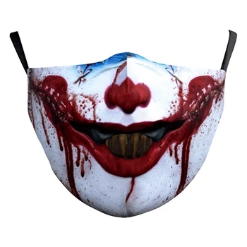 Halloween Dospelých Dieťa Masky Umývateľný Opakovane Masku na Tvár Ochranné Klaun Maska Prachotesný PM2.5 Filtra Úst Maska pre Vonkajšie Strany