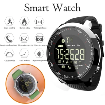 Smart Hodinky Mužov Šport Krokomery Bluetooth Profesionálny Vodotesný Plávanie Mens Inteligente Pripojiť Smartwatch Pre Ios A Android