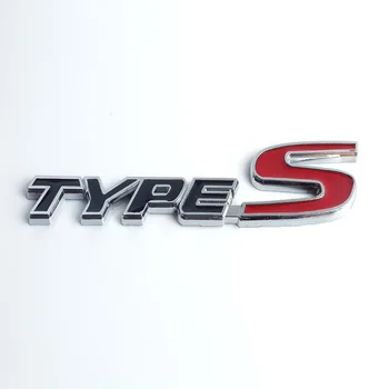 2ks 3D Kovov TYPY TYPU S Auto Styling Refitting batožinového priestoru Logo, Znak Označiť Nálepkou Mriežka Na Honda Civic, CR-V Jade Dohodou