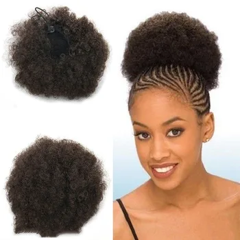 WEILAI Parochne pre Čierne Ženy Afriky, Vlasové Doplnky, predlžovanie Vlasov Nadýchané Vlasy Taška gumičkou, Aby sa Viažu na Vlasy Syntetické Buchty