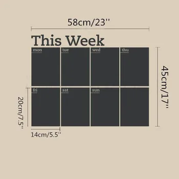 45*58 cm Týždenný Plán Kalendár Tabule MEMO Tabuli Samolepiek na Stenu, na remerber dôležité veci, Domáce Dekorácie A65