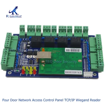 Štyri Dvere Network Access control Panel (Ovládací Panel Rada TCP/IP doska s Wiegand Reader pre 4 Dvere, čítačka Kariet