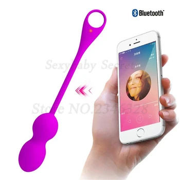 Aplikáciu Bluetooth Bezdrôtové Ovládanie 12 Rýchlosťou G-Spot Vibrátor Láska Vajcia,Vaginálne Tighting Kegel Guličky Ben Wa Loptu,Sexuálne Hračky pre Ženy