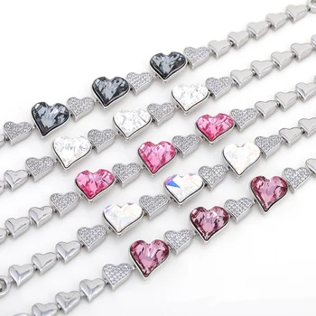 11.11 Ženy Náramok 2020 vyrobené s Rakúskom Crystal pre Dievčatá Módne Srdce Náramok Prívesky, Šperky Valentín Bijoux Darček