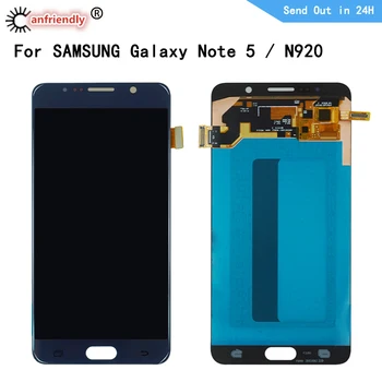 LCD SAMSUNG Galaxy Note 5 Note5 N920A N9200 SM-N920 N920C LCD displej Dotykový panel Digitalizátorom. Montáž
