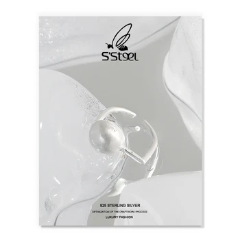 S'STEEL Kolo Loptu Krúžky 925 Sterling Silver Geometrické Moderný Minimalistický Pre Ženy Autor Nastaviteľný Krúžok Bijoux Femme Šperky
