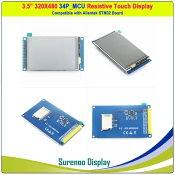 3.5 inch 480*320 16-Bitový Paralelný MCU ILI9486 TFT LCD Modul Displej w/ XPT2046 Odolným Dotykovým Panelom & PCB Adpater