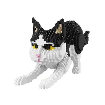 Balody Kreslených Mačka Model Mini Micro Blok Anime Pet Mačka Série Stavebné Bloky, Vzdelávacie Hračky Pre Deti, Deti Darčeky