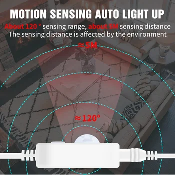 Smart LED Nočné Svetlo Bezdrôtový Detektor Svetla Led Lampa PIR Snímač Pohybu Svetla USB 5V Automatické Zapnutie/Vypnutie Kabinetu Schody Kuchyňa Svetlo