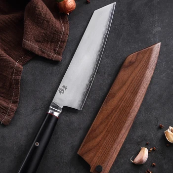 Japonsko AUS-10 kompozitné oceľové Kovanie nôž, Sekáčik Kuchynských nožov Gyuto Black walnut saje prezradí